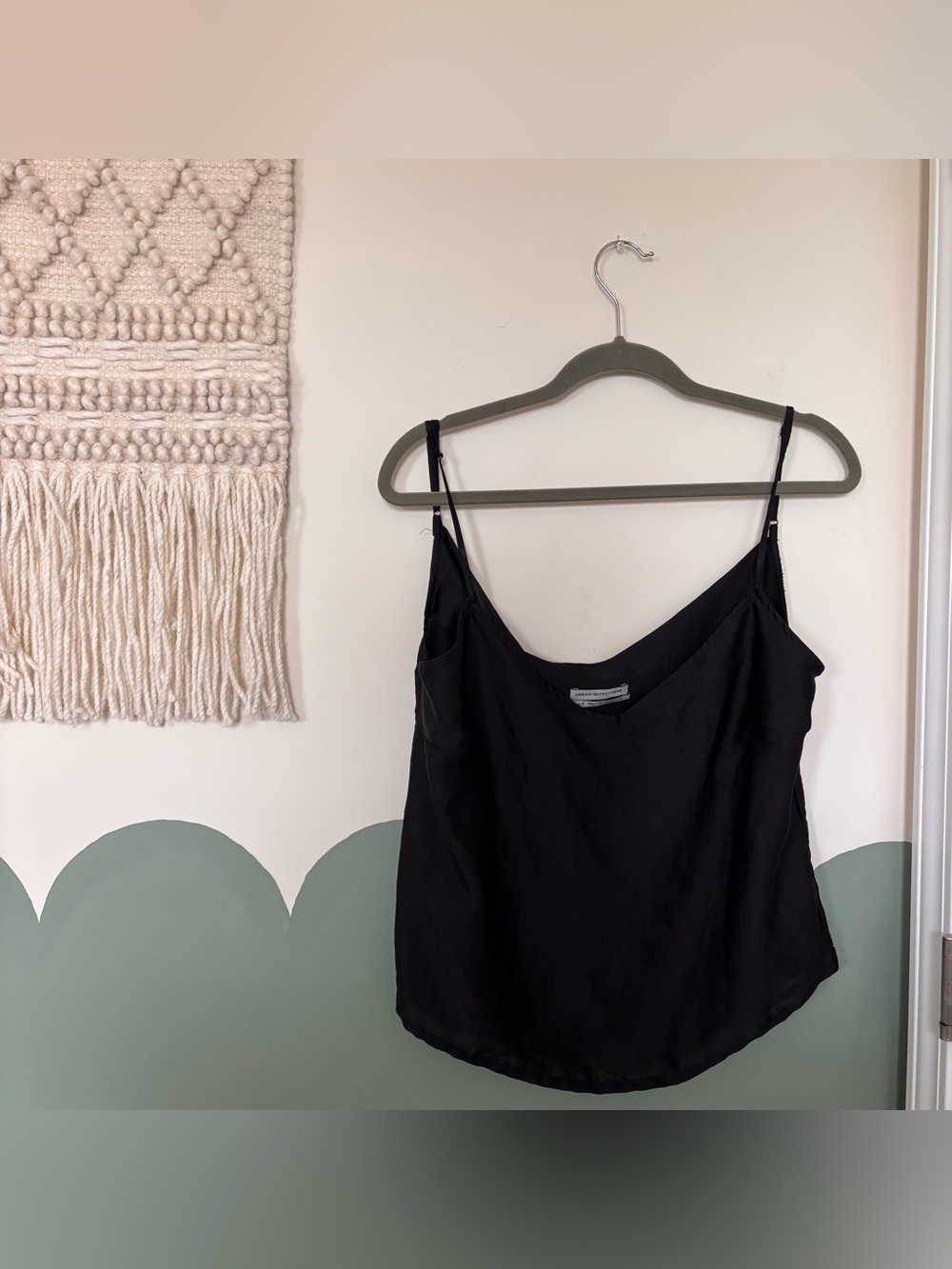 Urban Outfitters black silky cami top